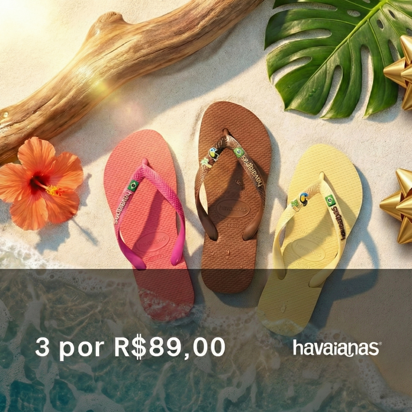3 Chinelos por 89
