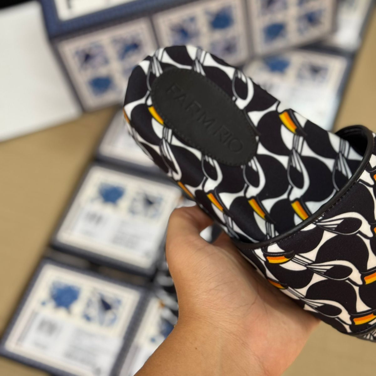 Chinelo Slide Farm Rio Praiana Print